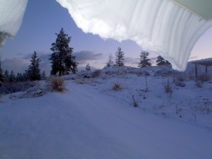 View from my snow cave