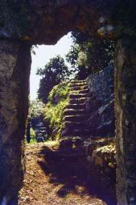 Hiked along ancient Roman roads through Italy.