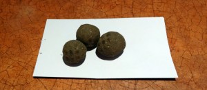 A few seed dried seed balls