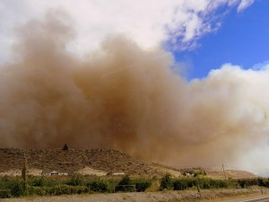 Too close for comfort on Hwy 97 near Tonasket.